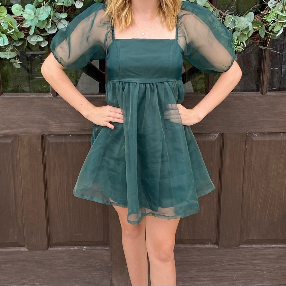 Green sage dress